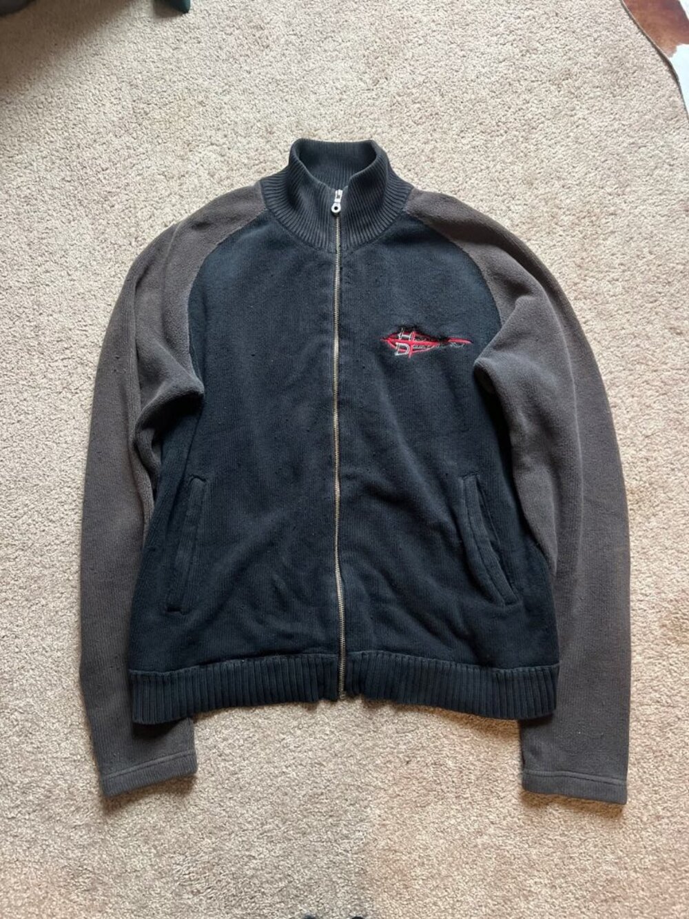 Vintage 2000s‎ Harley Davidson Men’s Full Zip Motorcycle Fleece Jacket
